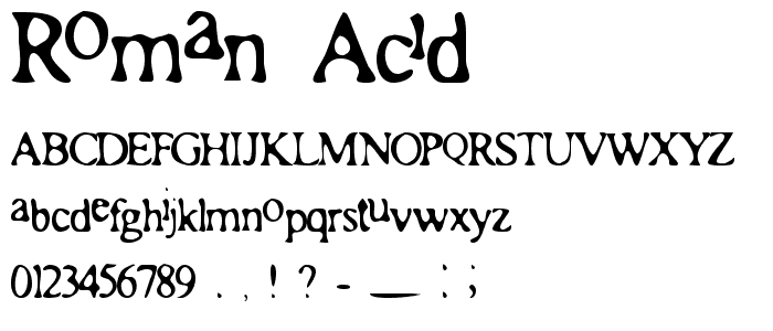 Roman Acid font